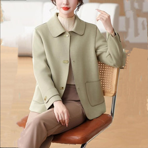 
Women's short coat 2025 double-sided nylon spring and autumn women's high-end double-sided wool fashionable wool coat