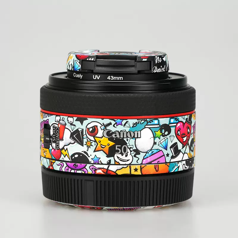 美本堂適用於佳能RF50F1.8 STM鏡頭防撞條膜16F2.8貼皮全包膜貼紙3M-Taobao