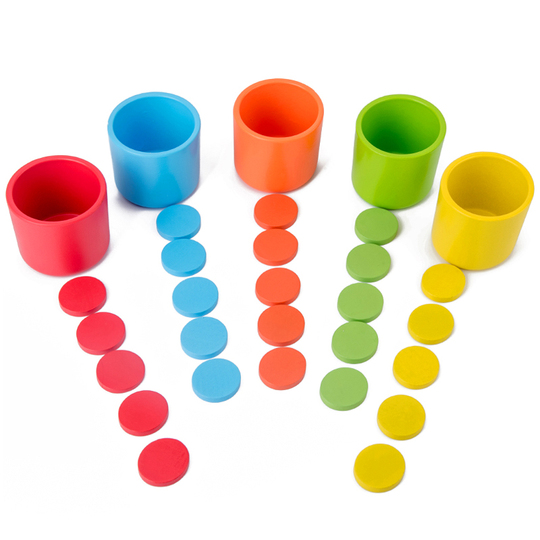 Tazas De Clasificación A Juego, Juguetes De Reconocimiento De Color Juguete Educativo De Clasificacion Y Conteo Juguete De Aprendizaje De Color Preescolar Para Ninos Methold Fn005523 00