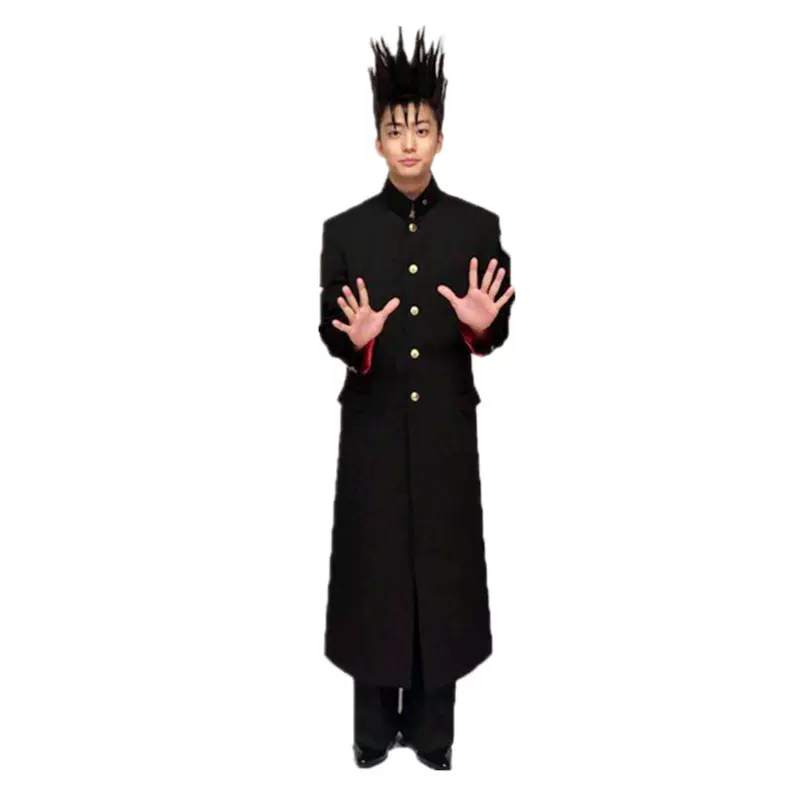 我是大哥大伊藤真司cos衣服装黑色校服38 48码皮鞋男生