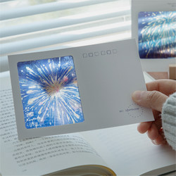 Fireworks to the Stars Greeting Card Envelope Set High-Quality Dreamy Translucent Handwritten Blessing Text Film Letter Paper Card