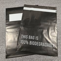 37×48+4cm Matte Black Courier Bag with Self-Adhesive Sticker, 16 Silk Thickened Envelope Bag for Jewelry and Clothing