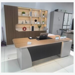 
Desk LDE8 series new product Ruishang 827-24 modern office desk 2400*1600*750mm (with light strip)