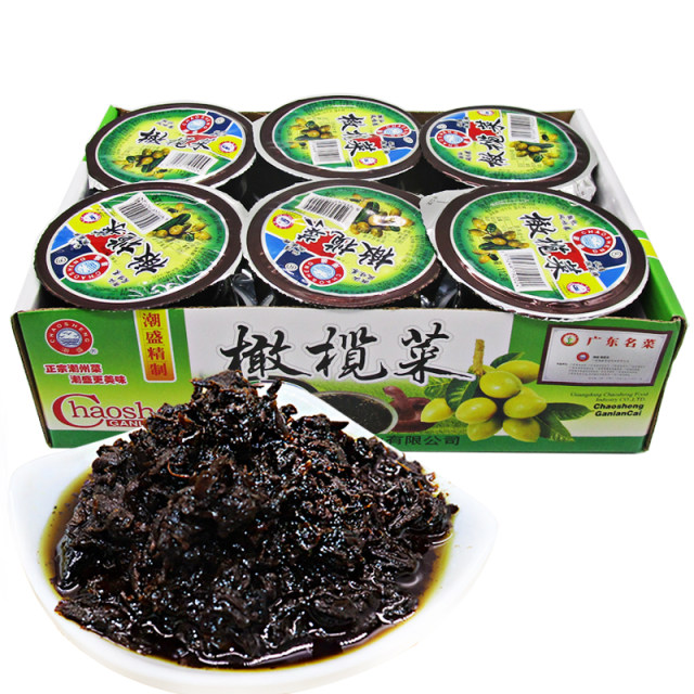 18 boxes of large bottles of large bottles of Chaoshan Special Products Chaosheng olive dishes with porridge rice bibimbap noodles, appetizing pickles

