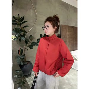 
'Soft and skin-friendly' outdoor lightweight three-proof stand collar short drawstring cotton jacket for women W7163