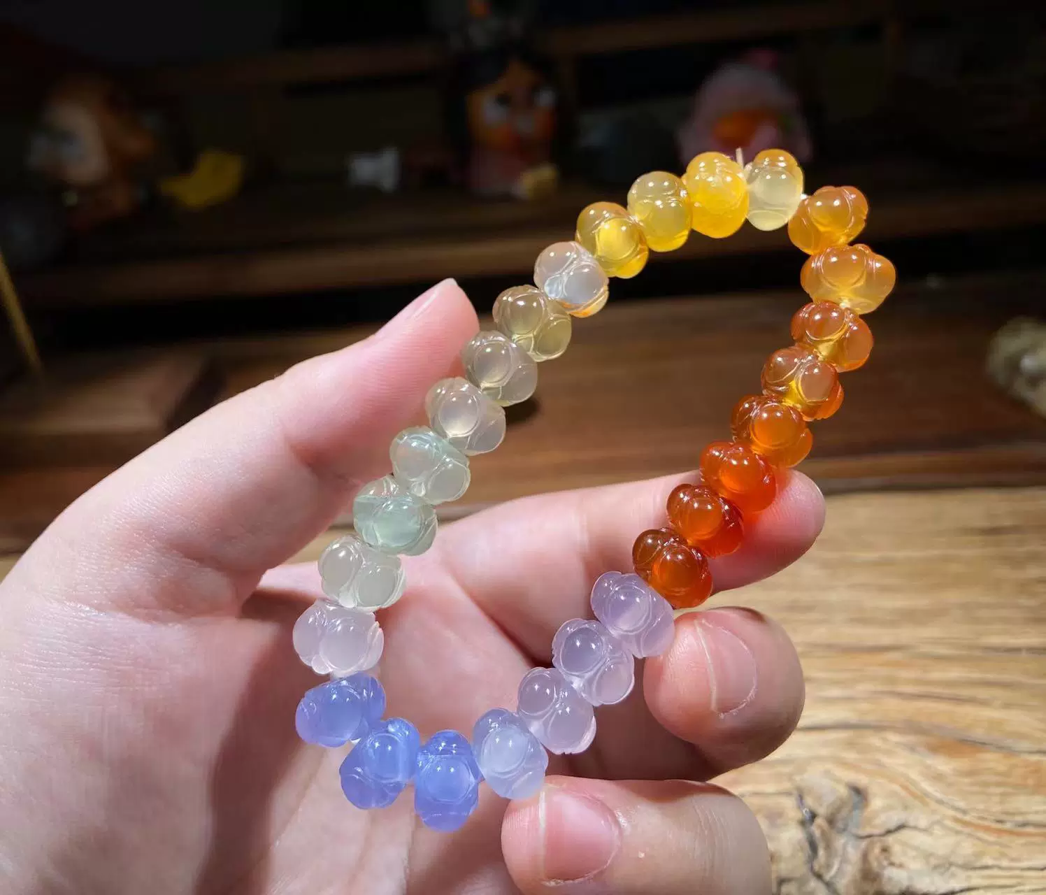 阿拉善糖心玛瑙雕刻设计蜜桃臀貔貅【惠风和畅珠宝】出品