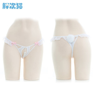 
What a big pearl ~ low waist panties open dang thong sexy rabbit tail inside