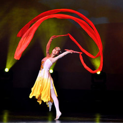 Dance Gymnastics Drum Sticks Long Silk Ribbons Yangge Dance Children Adult Kindergarten Performance Dance Silk Ribbons Colorful Yangge Dance