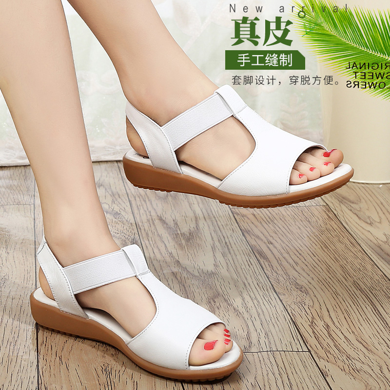 C8925 1120K Giày Dép Sandal Nữ Diarela Big Size Ngoại Cỡ Đế Mềm Mùa Hè Trung Niên Ma Sát Chống Trượt Giày Dép Nữ Da Bò G04 Sản Phẩm Mới