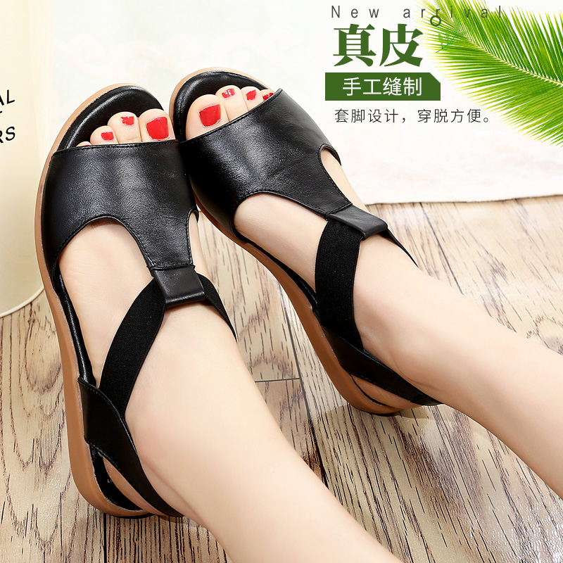 C8925 1120K Giày Dép Sandal Nữ Diarela Big Size Ngoại Cỡ Đế Mềm Mùa Hè Trung Niên Ma Sát Chống Trượt Giày Dép Nữ Da Bò G04 Sản Phẩm Mới