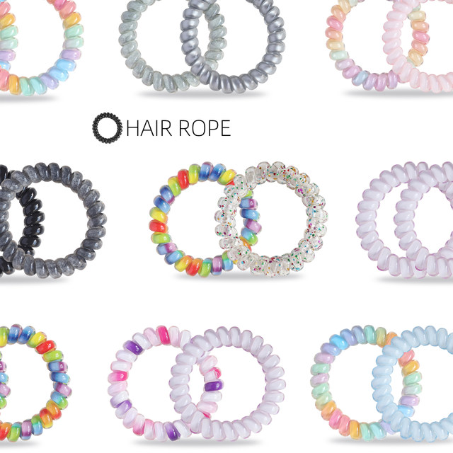 Advanced Korean version of phone cord hair band, women's seamless phone cord TT circle, comfortable elastic high ponytail M size hair accessory