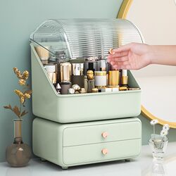 Japanese Imported Mujie Cosmetics Storage Box Desktop Dust-Proof Skincare Product Organizer Dressing Table Drawer Cabinet