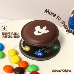 Leather magnetic phone holder chocolate