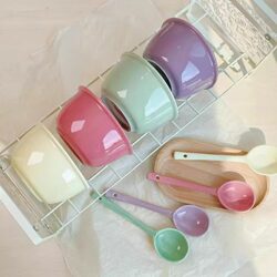 Especially Beautiful Bowls with a Creamy, Instagram-Worthy Aesthetic, Cute Rice Bowls, Yogurt Small Bowls, Rice Bowls for Home Use, Ceramic