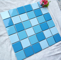 Ceramic Mosaic Blue Glazed Mosaic Tiles for Kitchen, Bathroom, Fish Pond, Swimming Pool