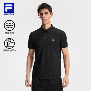 
Quick-drying and cool FILA men's short-sleeved POLO shirt 2026 summer new fitness sports sun protection T-shirt