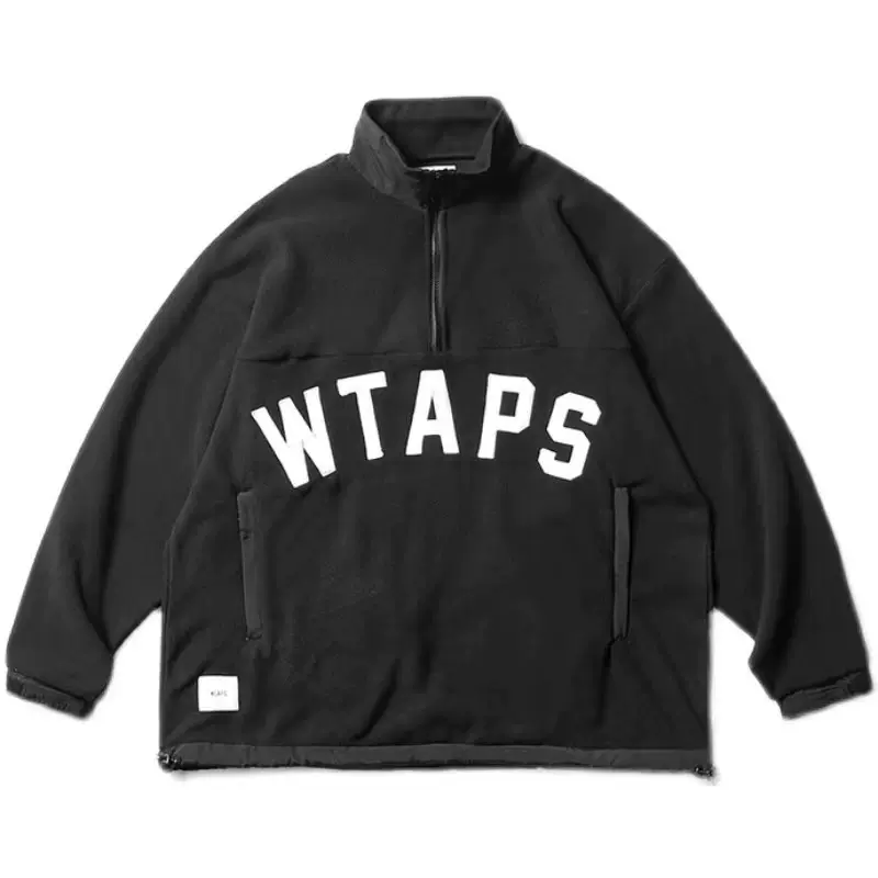 WTAPS PLAYER 02/JACKET.POLY 搖粒絨半拉鍊字母印花男女長袖厚棉T-Taobao