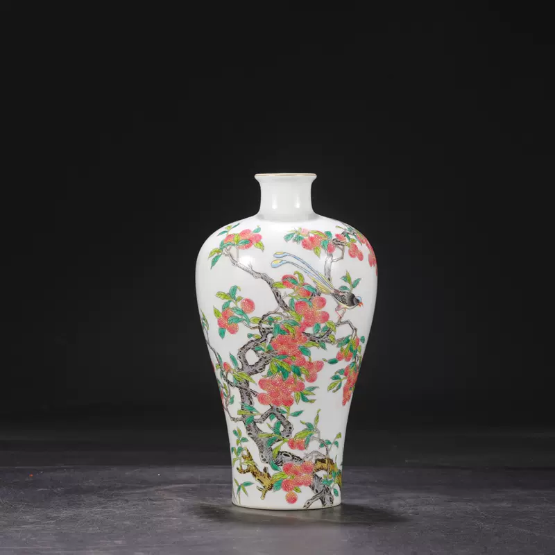 中国 龍泉窯 粉青釉 双魚耳瓶 C 3563 中国 龍泉窯 粉