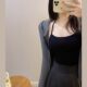 Mushrooms, summer and autumn, soft touch, versatile black backless lace-up halter neck with chest pad strap