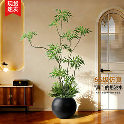 Artificial Green Plants, Light Luxury High-End Fake Tree Potted Plants, Indoor Home Decor, Shop Fake Plants, Wabi-Sabi Vintage Style Floor-Standing Ornaments