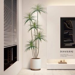 Artificial Green Plants, Fake Plants, Light Luxury Living Room Decorative Trees, Indoor Large Potted Dragon Blood Tree Floor-Standing Ornaments, Artificial Flowers