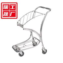 Airport Stainless Steel Automatic Handbrake Silent Hotel Wuhan High-Speed Rail Passenger Station Luggage Cart Trolley Flatbed Cart