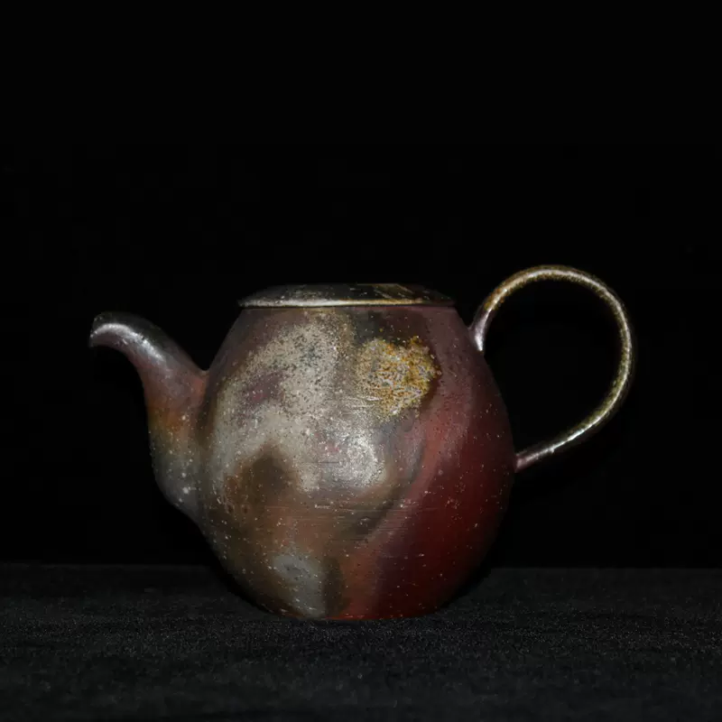 備前焼 玉獅子 柴岡香山