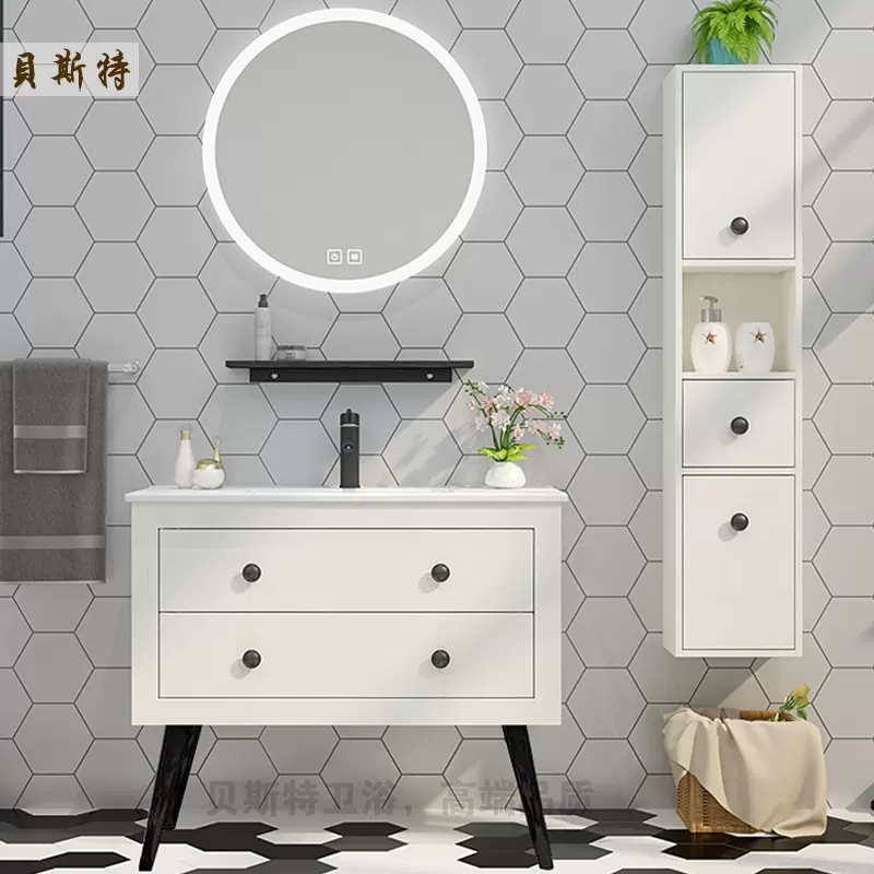 浴室柜卫生间洗手台北欧简欧卫浴洗面池洗漱台洗脸盆柜