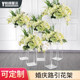 Transparent acrylic stage decoration wedding road inspires hollow square column cake shelf window layout banquet heightening flower stand
