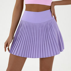 Sports pleated skirt anti-exposure yoga skirt tennis skirt
