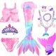 Mermaid tail children's swimsuit girl princess skirt bikini clothing hot spring split babies swimsuit girl