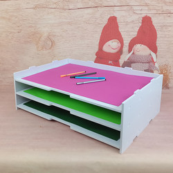 Thickened File Rack 4K File Rack for Engineering Drawings and Drawing Paper, Multi-Layer Office Document Organizer, Desktop Storage Rack Stackable