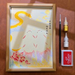 (DIY Footprint Materials) It Is More Meaningful to Trace the Gold Yourself. Baby's First Birthday, Full Month, and Hundred Days Hand and Foot Print Painting Materials