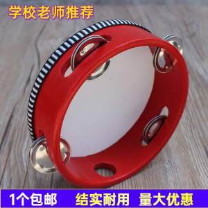 
Children's tambourine percussion instrument professional dance props Kindergarten Orf Early Education Wooden Hand-patted Drum