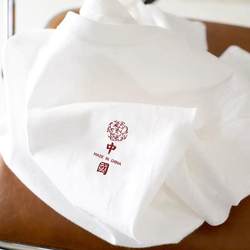 National Trend 100% Pure Cotton Chinese White Long-Sleeved T-Shirt for Men and Women, New Year's Event Performance Outfit Top for College Students