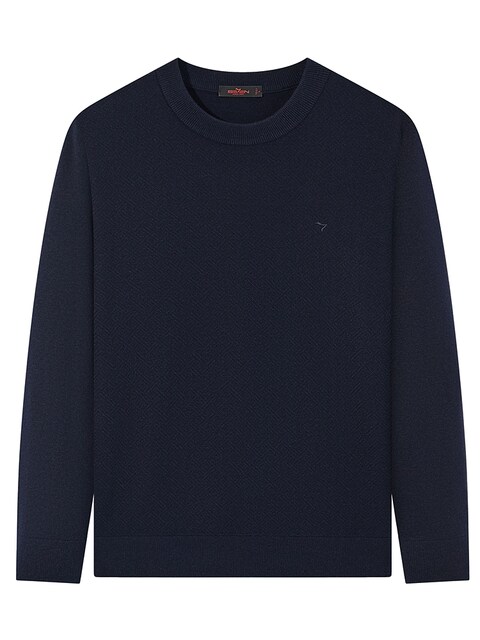 Seven brand men's round neck sweater men's 2025 spring and autumn new fashionable casual machine-washable knitted sweater