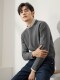 Seven brand men's round neck sweater men's 2025 spring and autumn new fashionable casual machine-washable knitted sweater