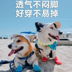 Mei*Wa* Dog Shoes Silicone Rain Boots Insulated Pet Full-Cover Anti-Slip Booties Dog Anti-Dirt Breathable