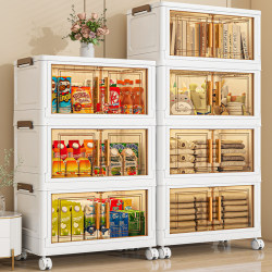 Installation-Free Storage Cabinet Multi-Layer Storage Cabinet Household Children's Toy Snack Cabinet Plastic Storage Cabinet Baby Wardrobe