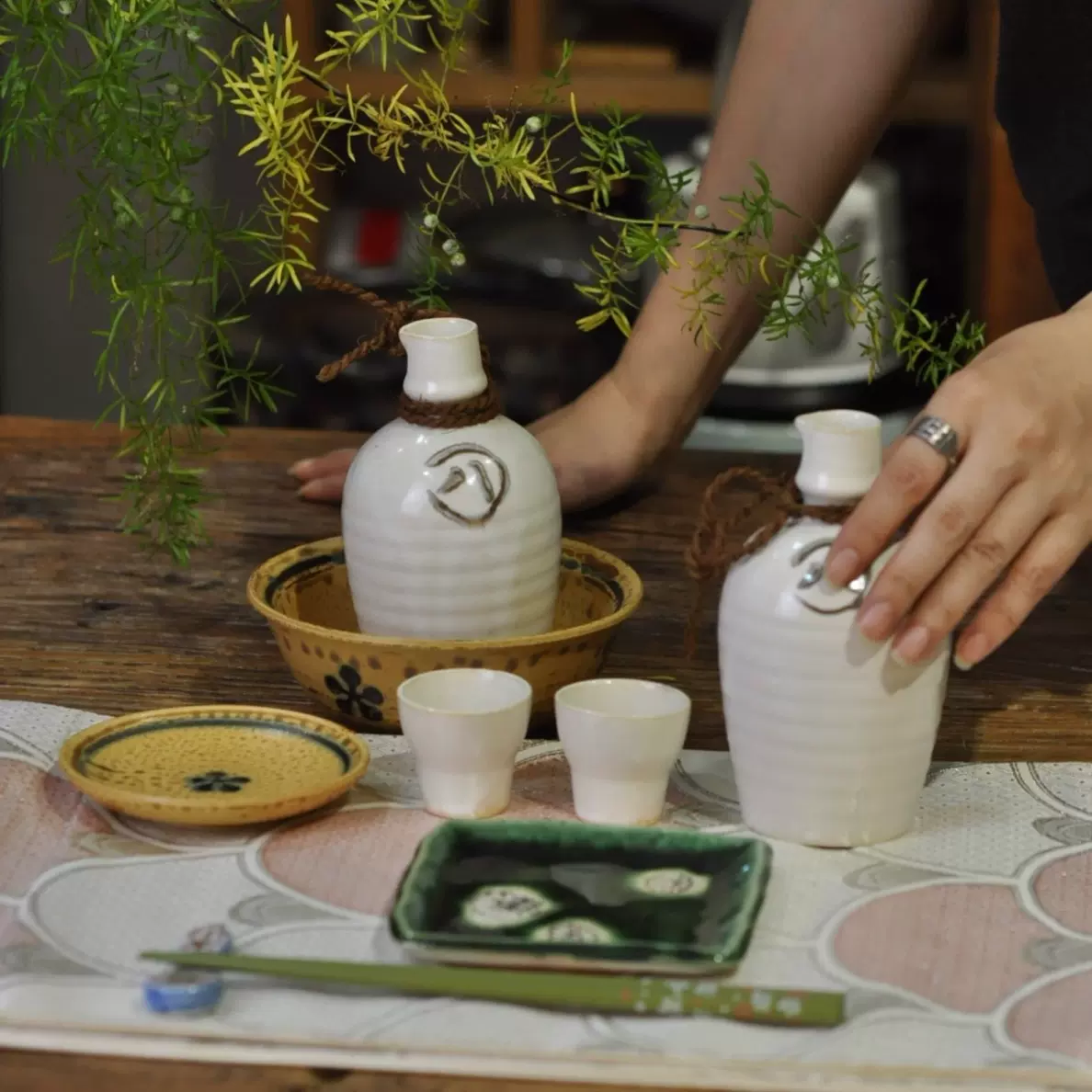 本錫 錫半 手造 嵯峨野 浪華 錫半造 桑園の】日本老字號本錫錫半嵯峨野茶器組整組稀少美品！ 茶托