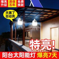 2025 New Model Balcony Solar Light Outdoor Courtyard Rural Indoor Home Lighting One-To-Two Bulb