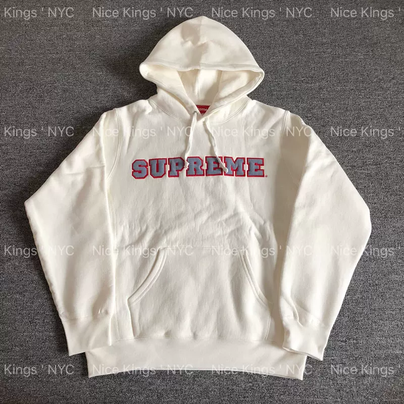 現貨】Supreme 18SS Cord Collegiate Logo Hooded 帽衫衛衣-Taobao