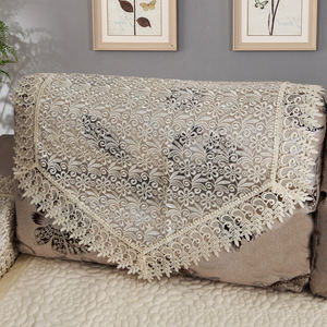 
Lace sofa backrest handrail towel simple modern European high-end triangle scarf cushion cloth non-slip back cover scarf