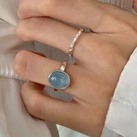 Модный элегантный цирконий, кольцо с камнем, легкий роскошный стиль, серебро 925 пробы, на указательный палец