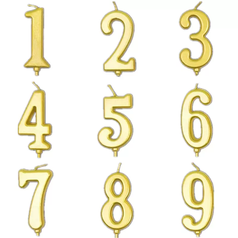 创意金色单个数字12生日蛋糕装饰用年龄18岁一周岁2岁