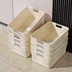 Snack and Sundry Storage Basket Household Plastic Storage Basket Kitchen Cabinet Storage Box Dormitory Wardrobe Clothes Storage Box