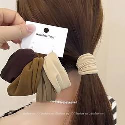 High-Elasticity Seamless Ultra-Wide Face Mask Hair Tie 2024 New High Ponytail Hair Rope Elastic Band Women's Hair Ring Headwear