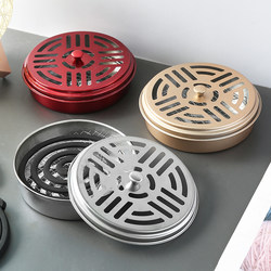 Stainless Steel Mosquito Coil Holder Tray Shelf for Home Use with Lid, Ash Catcher, Fireproof, Anti-Scalding, Creative Incense Burner, Outdoor Mosquito Coil Tray
