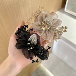 Gypsophila Organza Scrunchie for Women, High-End Hair Tie for Bun Hairstyles, Elegant, Fashionable and Simple Hair Accessory
