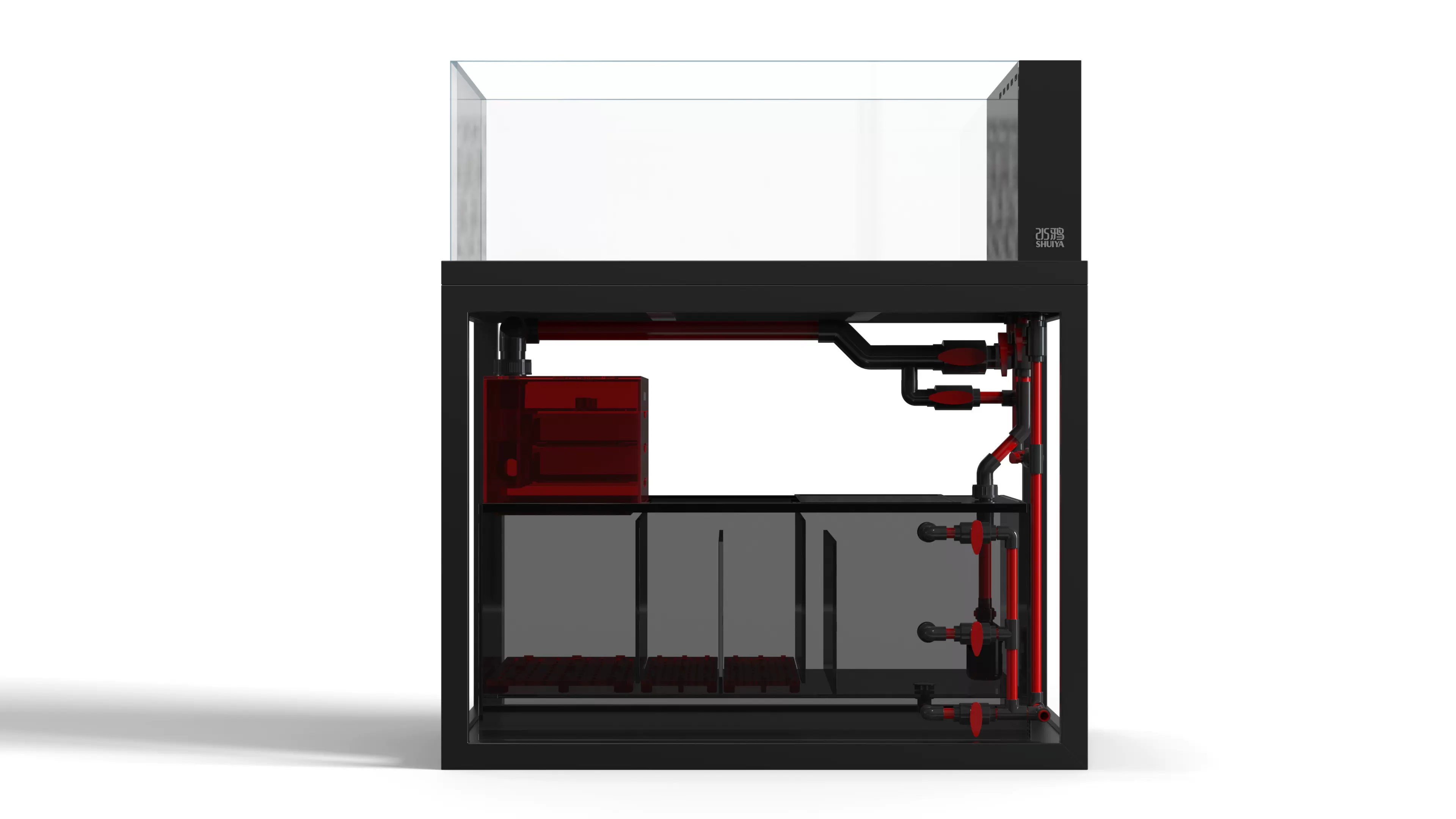 SHUIYA水鴉金魚缸L系列五面超白玻璃魚缸蘭壽金魚專用缸大型獨立式魚缸